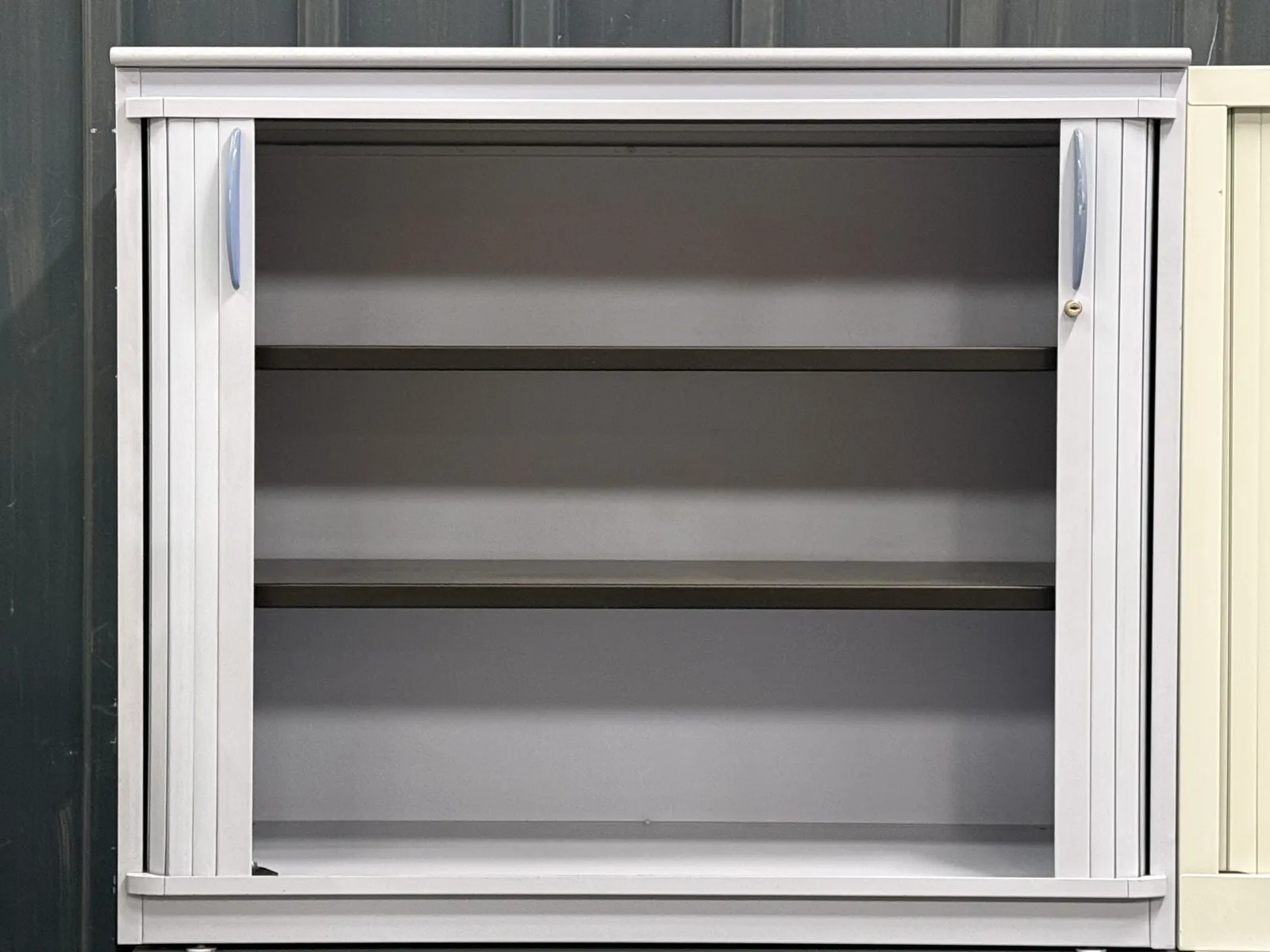 Petite armoire de rangement bleue en plastique, pour garage ou atelier, photo 2